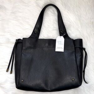 Time and Tru Black Broadway Tote Bag